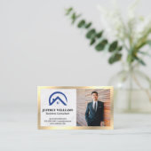 Witte marmer | House Logo Icon | Zakelijk Man Visitekaartje (Staand voorkant)