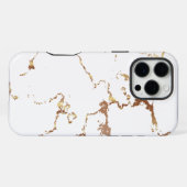 Witte marmer iPhone hoesje (Achterkant horizontaal)