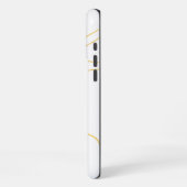 Witte marmer iPhone hoesje (Linkerkant)