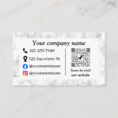 Witte marmer kortingskaartje (Achterkant)