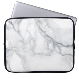 Witte marmer laptop sleeve