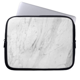 Witte marmer laptop sleeve
