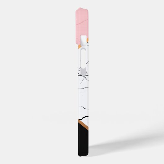 Witte marmer met gouden lijnen Case-Mate iPhone case (Achterkant / Links)