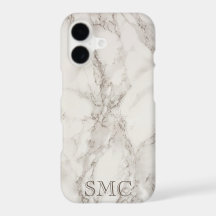 Witte marmer Monogram draagtas