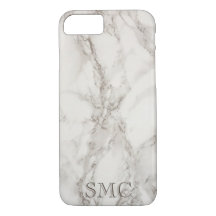 Witte marmer Monogram draagtas