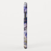 Witte marmer roze en blauwe glitter Case-Mate iPhone case (Achterkant/rechts)