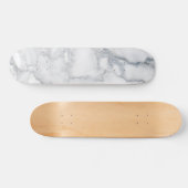 Witte marmer skateboard (Horizontaal)