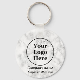 Witte marmer sleutelhanger