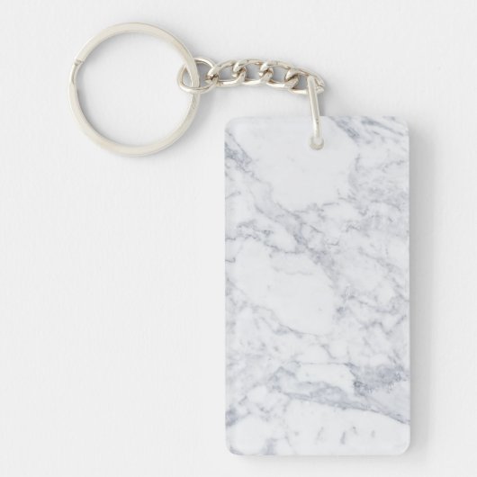 Witte marmer sleutelhanger (Voorkant)