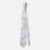 Witte marmer stropdas (Voorkant)