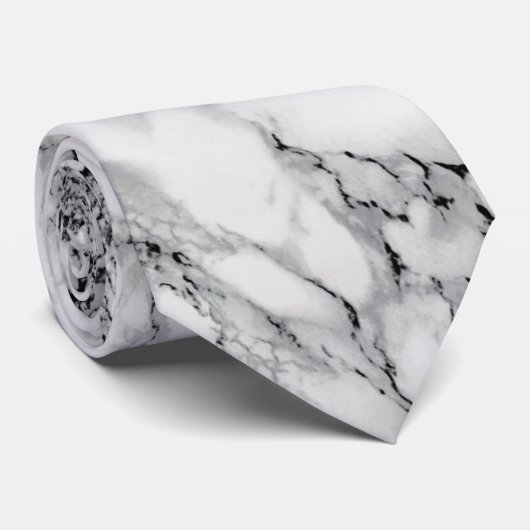 Witte marmer Stropdas (Opgerold)