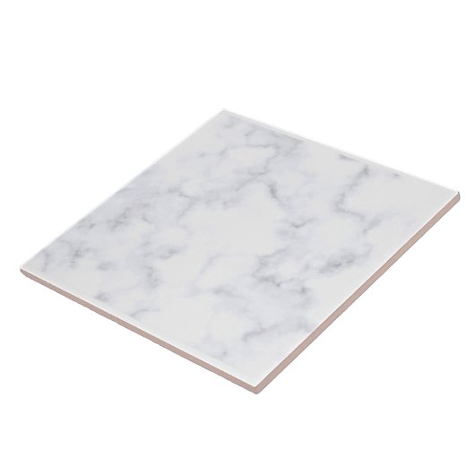 Witte marmer tegeltje (Zijkant)