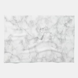 Witte marmer theedoek