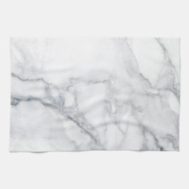 Witte marmer theedoek