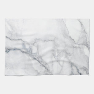 Witte marmer theedoek