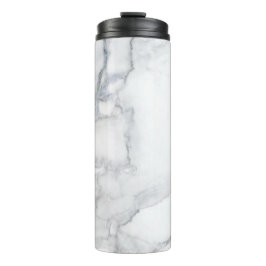 Witte marmer thermosbeker