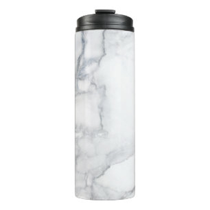 Witte marmer thermosbeker