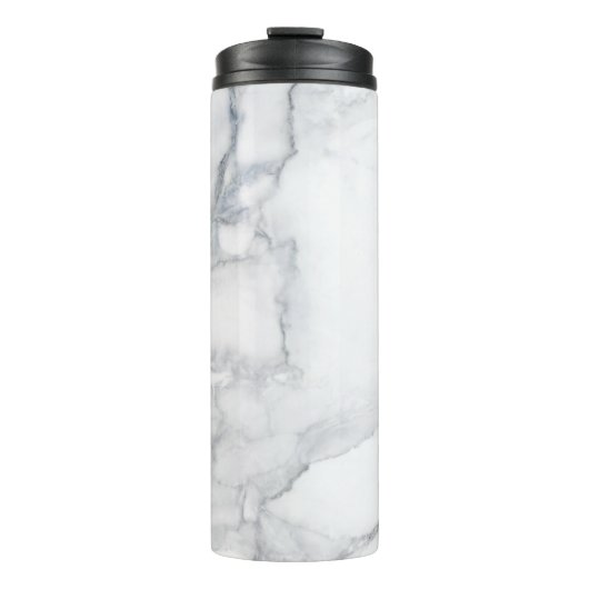 Witte marmer thermosbeker (Voorkant)