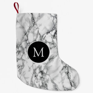 Witte marmer voor kerststaart kleine kerstsok