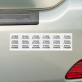Witte marmer Waterproof School Name Labs Bumpersticker (Op auto)