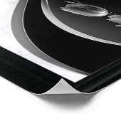 Witte marmer, zwart, goudFiligree Poster (Hoek)