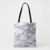 Witte Marmeren Canvas tas (Voorkant)