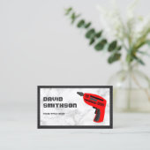 Witte Marmeren Hardware Power Tool Rode Boor Machi Visitekaartje (Staand voorkant)