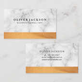 Witte Marmeren Lux Trim Visitekaartje (Voorkant / Achterkant)