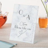 Witte Marmeren Pedestal bruiloft Reclamebord Met Voetstuk (Insitu)