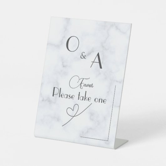 Witte Marmeren Pedestal bruiloft Reclamebord Met Voetstuk (Voorkant)