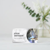 Witte Marmeren Staal Lassen Fabricator Welder Visitekaartje (Staand voorkant)