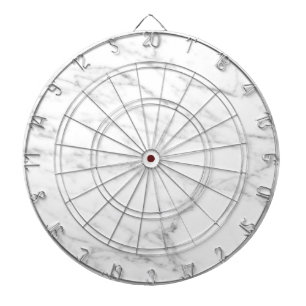 Witte marmeren steen print op maat dartboard dartbord