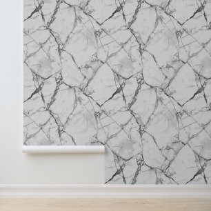 Witte marmeren stenen textuur eenvoudig patroon behang