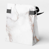 Witte Marmeren Textuur Gelukkige Verjaardag Bedankdoosjes (Achterkant)