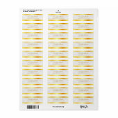 Witte marmerkalligrafie Standaard script Gold Text Etiket (Full Sheet)