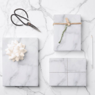 Witte marmerpatroon Boho Chic Inpakpapier Vel