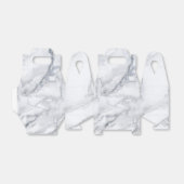 Witte marmertextuur bedankdoosjes (Uitgevouwen)