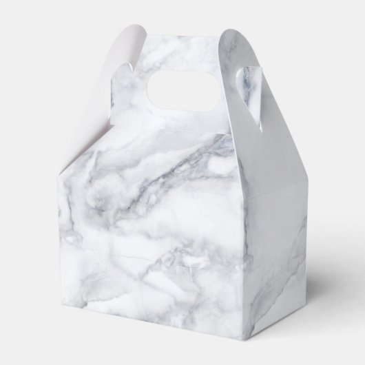 Witte marmertextuur bedankdoosjes (Voorkant Zijde)