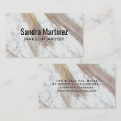 Witte marmertextuur visitekaartje (Voorkant / Achterkant)