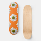 Witte mazen op sinaasappel skateboard (Voorkant)