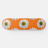 Witte mazen op sinaasappel skateboard (Horizontaal)