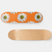 Witte mazen op sinaasappel skateboard (Horizontaal)