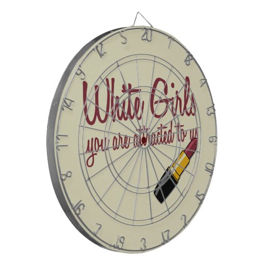 Witte meisjes dartbord (Voorkant Links)