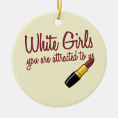 Witte meisjes keramisch ornament (Voorkant)