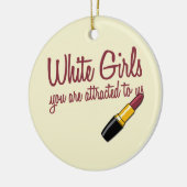 Witte meisjes keramisch ornament (Links)