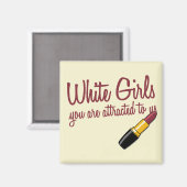 Witte meisjes magneet (Voorkant / Achterkant)