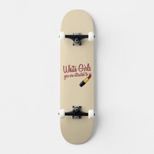 Witte meisjes skateboard (Voorkant)