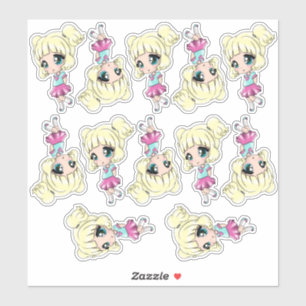 Witte meisjes Sticker