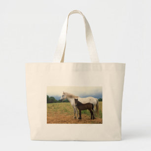 Witte Merrie met het Veulen van de Baai Grote Tote Bag