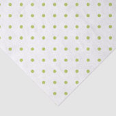 WITTE MET BLEKE LIME GROENE POLKA DOTS TISSUEPAPIER (Detail)